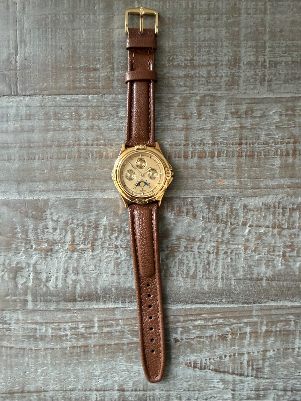 Titan Moon Phase watch w case and authenticity card